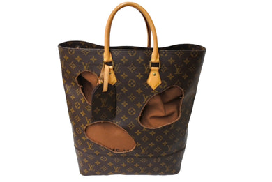 新品同様 LOUIS VUITTON ルイヴィトン ウィズホールズ トートバッグ M40279 コムデギャルソン 川久保玲 2014 ゴールド金具 中古 65594
