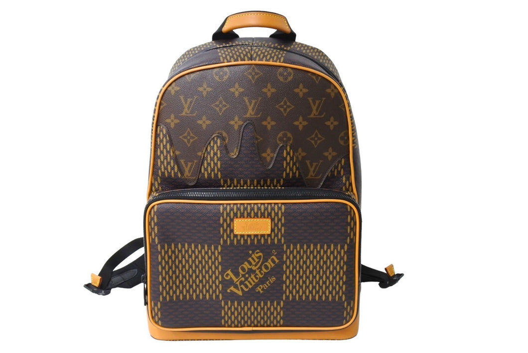 新品未使用 LOUIS VUITTON ルイヴィトン バックパックNIGO N40380 モノグラム ダミエ ジャイアント LVスクエアード 中古 65596