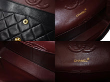 Load image into Gallery viewer, CHANEL シャネル マトラッセ ダブルフラップ25 ショルダーバッグ 1番台 ラムスキン ブラック ゴールド金具 美品 中古 65599