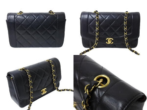 CHANEL シャネル シングルフラップ ダイアナマトラッセ22 ショルダーバッグ 3番台 A05289 ラムスキン 美品 中古 65600