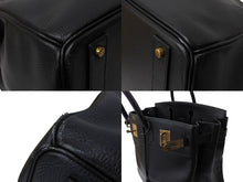 Load image into Gallery viewer, HERMES エルメス ハンドバッグ バーキン オータクロア45 アルデンヌ ブラック ブロンズ金具 □B刻印 1998年 美品 中古 65603