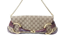 Load image into Gallery viewer, GUCCI グッチ ホースシュー 2WAY チェーンショルダーバッグ 119188 レザー キャンバス ベージュ レッド 美品 中古 65605