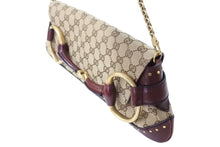 Load image into Gallery viewer, GUCCI グッチ ホースシュー 2WAY チェーンショルダーバッグ 119188 レザー キャンバス ベージュ レッド 美品 中古 65605