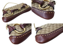 Load image into Gallery viewer, GUCCI グッチ ホースシュー 2WAY チェーンショルダーバッグ 119188 レザー キャンバス ベージュ レッド 美品 中古 65605