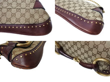 Load image into Gallery viewer, GUCCI グッチ ホースシュー 2WAY チェーンショルダーバッグ 119188 レザー キャンバス ベージュ レッド 美品 中古 65605