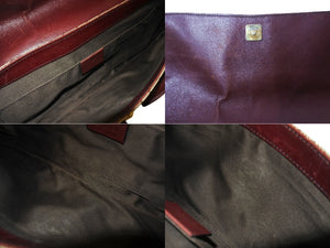 GUCCI グッチ ホースシュー 2WAY チェーンショルダーバッグ 119188 レザー キャンバス ベージュ レッド 美品 中古 65605