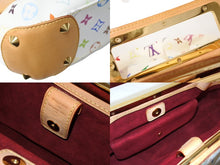 画像をギャラリービューアに読み込む, LOUIS VUITTON ルイヴィトン モノグラムマルチカラー ジュディPM ハンドバッグ M40257 村上隆 ホワイト ワンショルダー 2WAY 良品 中古 65610