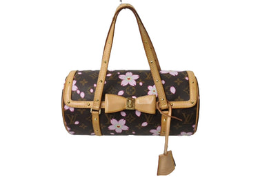 LOUIS VUITTON ルイヴィトン モノグラム チェリーブロッサム パピヨン ブラウン 村上隆 M92009 ロゴ 手持ち 美品 中古 65614