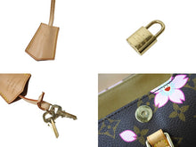 画像をギャラリービューアに読み込む, LOUIS VUITTON ルイヴィトン モノグラム チェリーブロッサム パピヨン ブラウン 村上隆 M92009 ロゴ 手持ち 美品 中古 65614