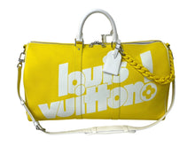 Load image into Gallery viewer, 極美品 LOUIS VUITTON ルイヴィトン キーポル バンドリエール50 ボストンバッグ M58748 エブリデイLV グレインレザー イエロー 中古 65619