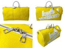 Load image into Gallery viewer, 極美品 LOUIS VUITTON ルイヴィトン キーポル バンドリエール50 ボストンバッグ M58748 エブリデイLV グレインレザー イエロー 中古 65619