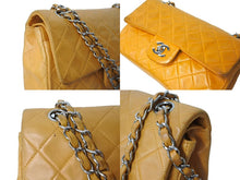 Load image into Gallery viewer, CHANEL シャネル マトラッセ23 Wフラップ Wチェーンショルダーバッグ 5番台 ラムスキン オレンジ シルバー金具 良品 中古 65626
