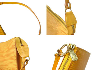極美品 LOUIS VUITTON ルイヴィトン エピ ポシェット アクセソワ―ル アクセサリーポーチ M52989 イエロー エピレザー ゴールド金具 中古 65629
