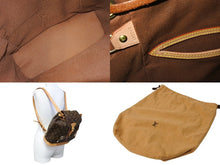 画像をギャラリービューアに読み込む, LOUIS VUITTON ルイヴィトン モンスリMM バックパック リュック M51136 モノグラム ブラウン ゴールド金具 良品 中古 65637