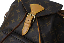 画像をギャラリービューアに読み込む, LOUIS VUITTON ルイヴィトン モンスリMM バックパック リュック M51136 モノグラム ブラウン ゴールド金具 良品 中古 65637
