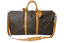 Load image into Gallery viewer, LouisVuitton ルイヴィトン キーポルバンドリエール55 2WAY ボストンバッグ ショルダーバッグ M41414 ブラウン 良品 中古 65638