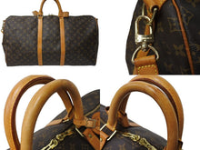 Load image into Gallery viewer, LouisVuitton ルイヴィトン キーポルバンドリエール55 2WAY ボストンバッグ ショルダーバッグ M41414 ブラウン 良品 中古 65638