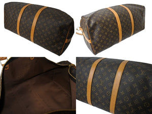 LouisVuitton ルイヴィトン キーポルバンドリエール55 2WAY ボストンバッグ ショルダーバッグ M41414 ブラウン 良品 中古 65638
