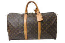 Load image into Gallery viewer, LOUIS VUITTON ルイヴィトン キーポル50 ボストンバッグ モノグラム M41426 ブラウン ゴールド金具 美品 中古 65639