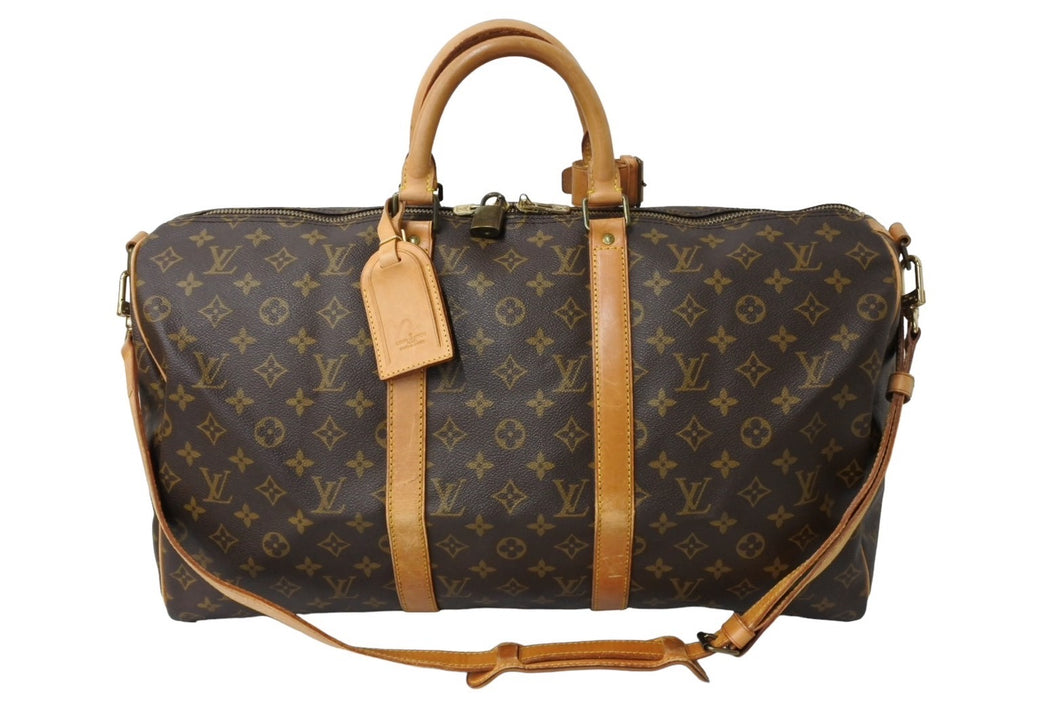 LOUIS VUITTON ルイヴィトン モノグラム キーポル50 ボストンバッグ M41426 ブラウン 良品 中古 65642