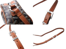 画像をギャラリービューアに読み込む, GOYARD ゴヤール カップヴェールPMバッグ ショルダーバッグ CAPVE2PMLTY01CL01P ブラウン PVC レザー シルバー金具 美品 中古 65648