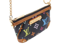Load image into Gallery viewer, LouisVuitton ルイヴィトン ポシェット ミラPM アクセサリーポーチ M60099 AA0039 ブラック マルチカラー 美品 中古 65650