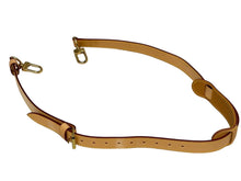 画像をギャラリービューアに読み込む, LouisVuitton ルイヴィトン キーポル 替えショルダーストラップ ヌメ革 ブラウン ゴールド金具 美品 中古 65657