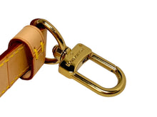 画像をギャラリービューアに読み込む, LouisVuitton ルイヴィトン キーポル 替えショルダーストラップ ヌメ革 ブラウン ゴールド金具 美品 中古 65657