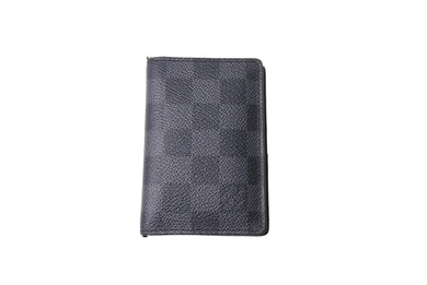 LOUIS VUITTON ルイ ヴィトン オーガナイザードゥポッシュ カードケース KHイニシャル入り ダミエ ブラック N63143 美品 中古 65667