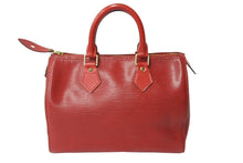 画像をギャラリービューアに読み込む, LOUIS VUITTON ルイヴィトン ハンドバッグ スピーディ25 エピ M43017 レッド 良品 中古 65671