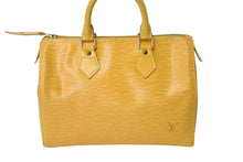 Load image into Gallery viewer, Louis Vuitton ルイヴィトン スピーディ25 ボストンバッグ M43019 エピレザー イエロー ゴールド金具 良品 中古 65672