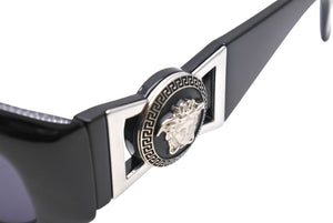Gianni Versace ジャンニ・ヴェルサーチ サングラス MOD.424/S メデューサ ブラック シルバー 金具 美品 中古 65675