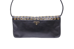 PRADA プラダ バック アクセサリーポーチ パンチングレザー