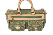 Load image into Gallery viewer, LOUIS VUITTON ルイヴィトン ネオ スピーディ ハンドバッグ M95215 モノグラムデニム カーキ ゴールド金具 美品 中古 65692