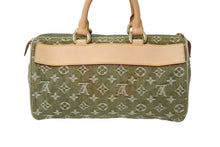 Load image into Gallery viewer, LOUIS VUITTON ルイヴィトン ネオ スピーディ ハンドバッグ M95215 モノグラムデニム カーキ ゴールド金具 美品 中古 65692