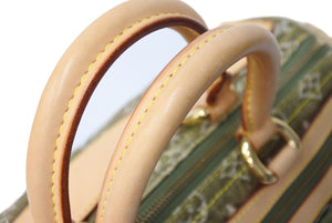 LOUIS VUITTON ルイヴィトン ネオ スピーディ ハンドバッグ M95215 モノグラムデニム カーキ ゴールド金具 美品 中古 65692