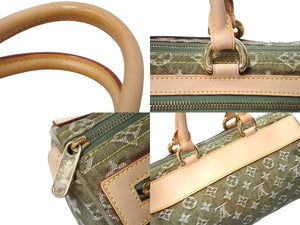 LOUIS VUITTON ルイヴィトン ネオ スピーディ ハンドバッグ M95215 モノグラムデニム カーキ ゴールド金具 美品 中古 65692