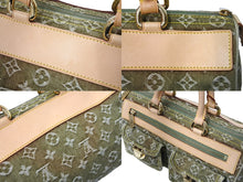 Load image into Gallery viewer, LOUIS VUITTON ルイヴィトン ネオ スピーディ ハンドバッグ M95215 モノグラムデニム カーキ ゴールド金具 美品 中古 65692