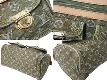 Load image into Gallery viewer, LOUIS VUITTON ルイヴィトン ネオ スピーディ ハンドバッグ M95215 モノグラムデニム カーキ ゴールド金具 美品 中古 65692