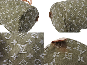 LOUIS VUITTON ルイヴィトン ネオ スピーディ ハンドバッグ M95215 モノグラムデニム カーキ ゴールド金具 美品 中古 65692