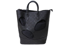 画像をギャラリービューアに読み込む, 新品同様 LOUIS VUITTON ルイヴィトン コムデギャルソン 川久保玲 トートバッグ M58661 ウィズホールズMM モノグラムアンプラント ブラック 中古 65693