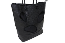 画像をギャラリービューアに読み込む, 新品同様 LOUIS VUITTON ルイヴィトン コムデギャルソン 川久保玲 トートバッグ M58661 ウィズホールズMM モノグラムアンプラント ブラック 中古 65693