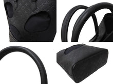 画像をギャラリービューアに読み込む, 新品同様 LOUIS VUITTON ルイヴィトン コムデギャルソン 川久保玲 トートバッグ M58661 ウィズホールズMM モノグラムアンプラント ブラック 中古 65693