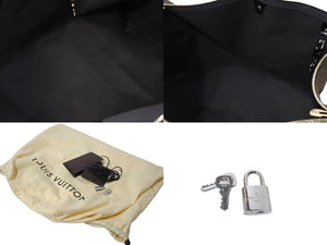 新品同様 LOUIS VUITTON ルイヴィトン キーポル バンドリエール55 ボストンバッグ N41413 ダミエグラフィット ブラック 中古 65699