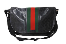 Load image into Gallery viewer, GUCCI グッチ シェリーライン ショルダーバッグ 269376 204990 GGインプリメ ブラック レッド グリーン 美品 中古 65700