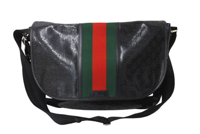 GUCCI グッチ シェリーライン ショルダーバッグ 269376 204990 GGインプリメ ブラック レッド グリーン 美品 中古 65700