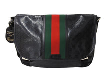 Load image into Gallery viewer, GUCCI グッチ シェリーライン ショルダーバッグ 269376 204990 GGインプリメ ブラック レッド グリーン 美品 中古 65700