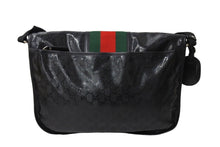 Load image into Gallery viewer, GUCCI グッチ シェリーライン ショルダーバッグ 269376 204990 GGインプリメ ブラック レッド グリーン 美品 中古 65700