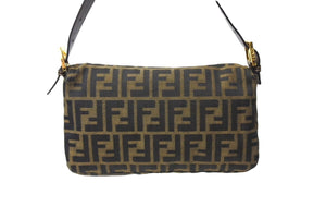 FENDI フェンディ マンマバケット ズ柄 FFロゴ ワンショルダーバッグ ハンドバッグ ブラウン ゴールド金具 良品 中古 65701 