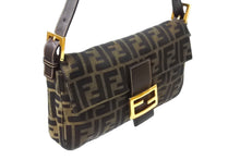 画像をギャラリービューアに読み込む, FENDI フェンディ マンマバケット ズ柄 FFロゴ ワンショルダーバッグ ハンドバッグ ブラウン ゴールド金具 良品 中古 65701 